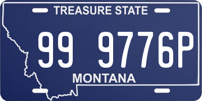 MT license plate 999776P