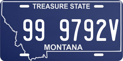 MT license plate 999792V