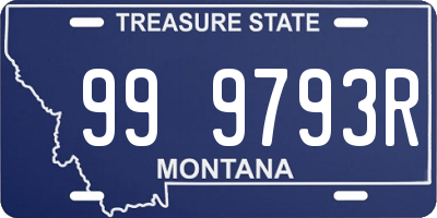 MT license plate 999793R