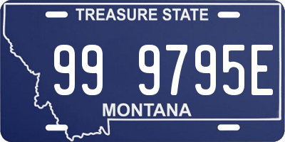 MT license plate 999795E