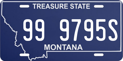 MT license plate 999795S