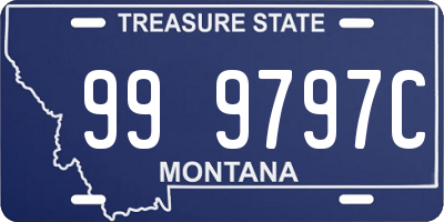 MT license plate 999797C