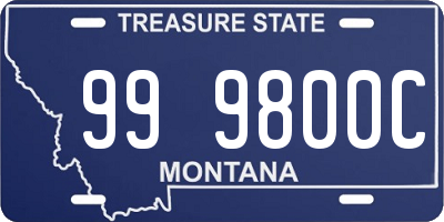 MT license plate 999800C
