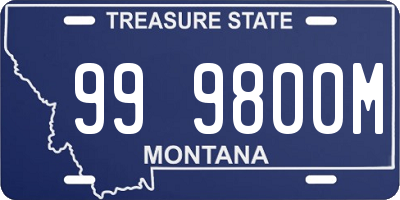 MT license plate 999800M
