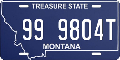 MT license plate 999804T