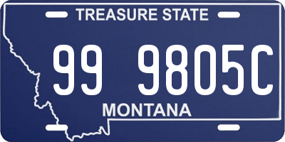 MT license plate 999805C