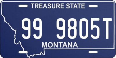 MT license plate 999805T