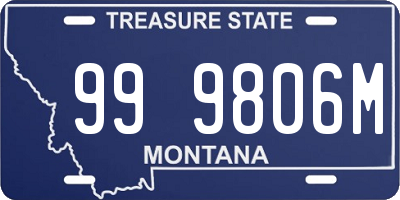 MT license plate 999806M