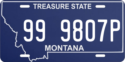 MT license plate 999807P