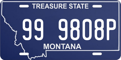 MT license plate 999808P