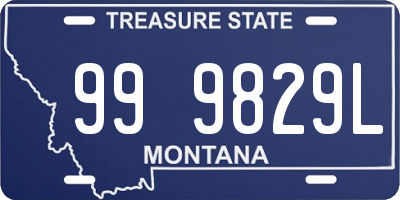 MT license plate 999829L