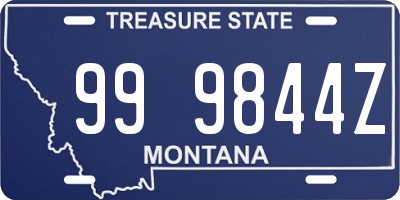 MT license plate 999844Z