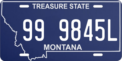 MT license plate 999845L