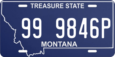 MT license plate 999846P