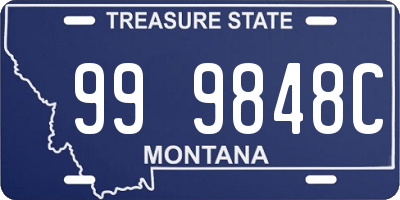 MT license plate 999848C