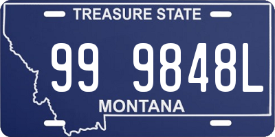 MT license plate 999848L