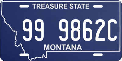 MT license plate 999862C