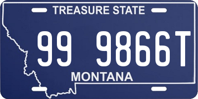 MT license plate 999866T