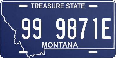 MT license plate 999871E