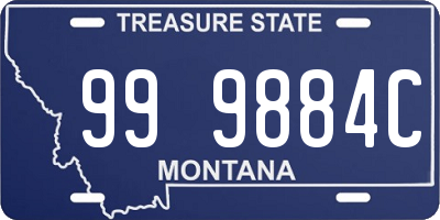 MT license plate 999884C