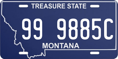 MT license plate 999885C