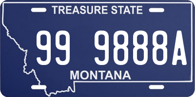 MT license plate 999888A