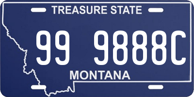 MT license plate 999888C