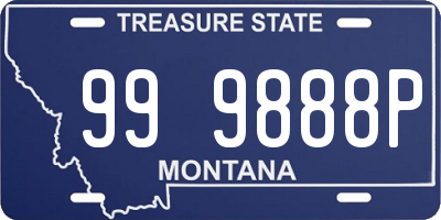 MT license plate 999888P