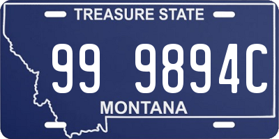 MT license plate 999894C