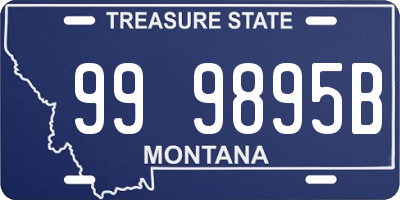 MT license plate 999895B