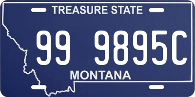 MT license plate 999895C