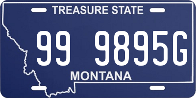 MT license plate 999895G