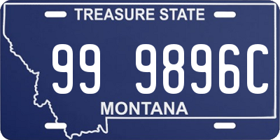 MT license plate 999896C