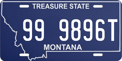 MT license plate 999896T