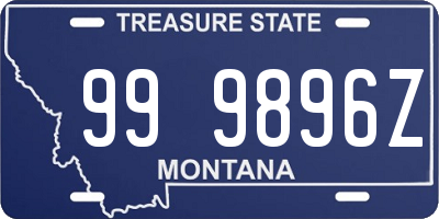 MT license plate 999896Z