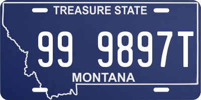 MT license plate 999897T