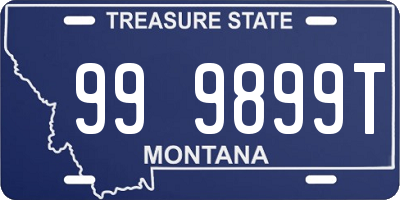 MT license plate 999899T