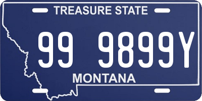 MT license plate 999899Y