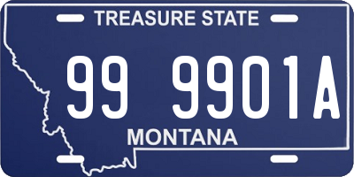 MT license plate 999901A