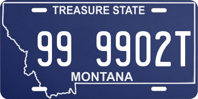 MT license plate 999902T