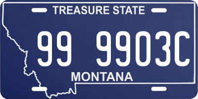 MT license plate 999903C