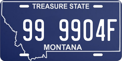 MT license plate 999904F