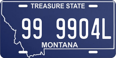 MT license plate 999904L