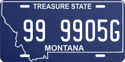 MT license plate 999905G