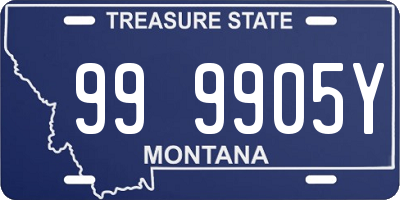 MT license plate 999905Y