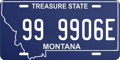 MT license plate 999906E