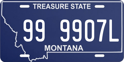 MT license plate 999907L