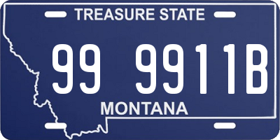 MT license plate 999911B