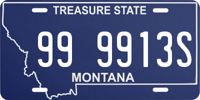 MT license plate 999913S