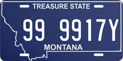 MT license plate 999917Y